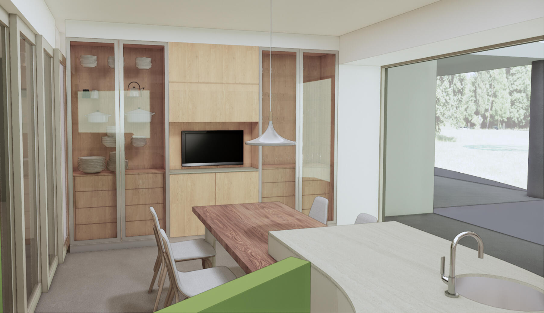 Mesa auxiliar en cocina